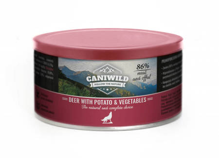 Caniwild Deer with Potato and Vegetables – puszka z zamykanym wieczkiem – 410g