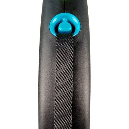 Flexi Black Design Smycz automatyczna Taśma Large 5m czarno-niebieska