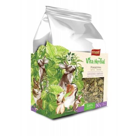 Liść pokrzywy dla gryzoni i królika Vita Herbal 4x50g