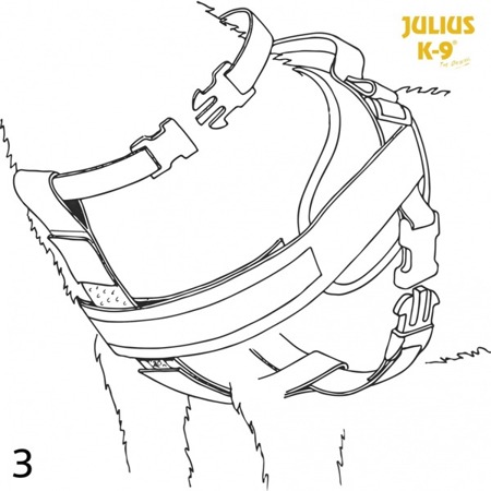 Pas do szelek Julius-K9® czarny